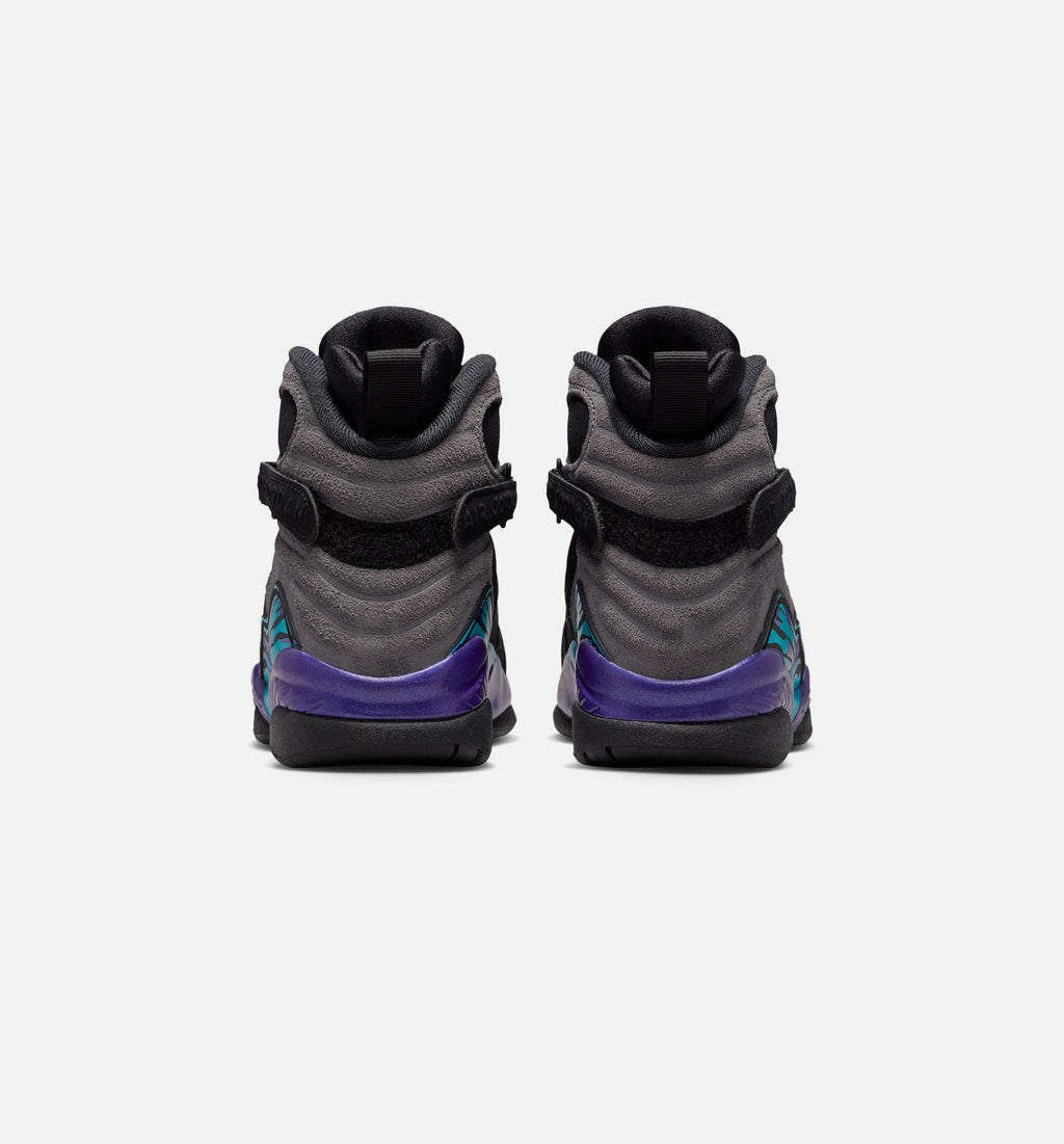 Air Jordan 8 Retro Aqua | Grade School Lifestyle Shoe | Black/Multi-Color/Bright Concord