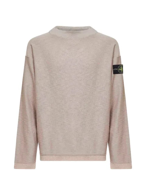 Stone Island 5100044 plush stitch organic cotton nylon jumper
