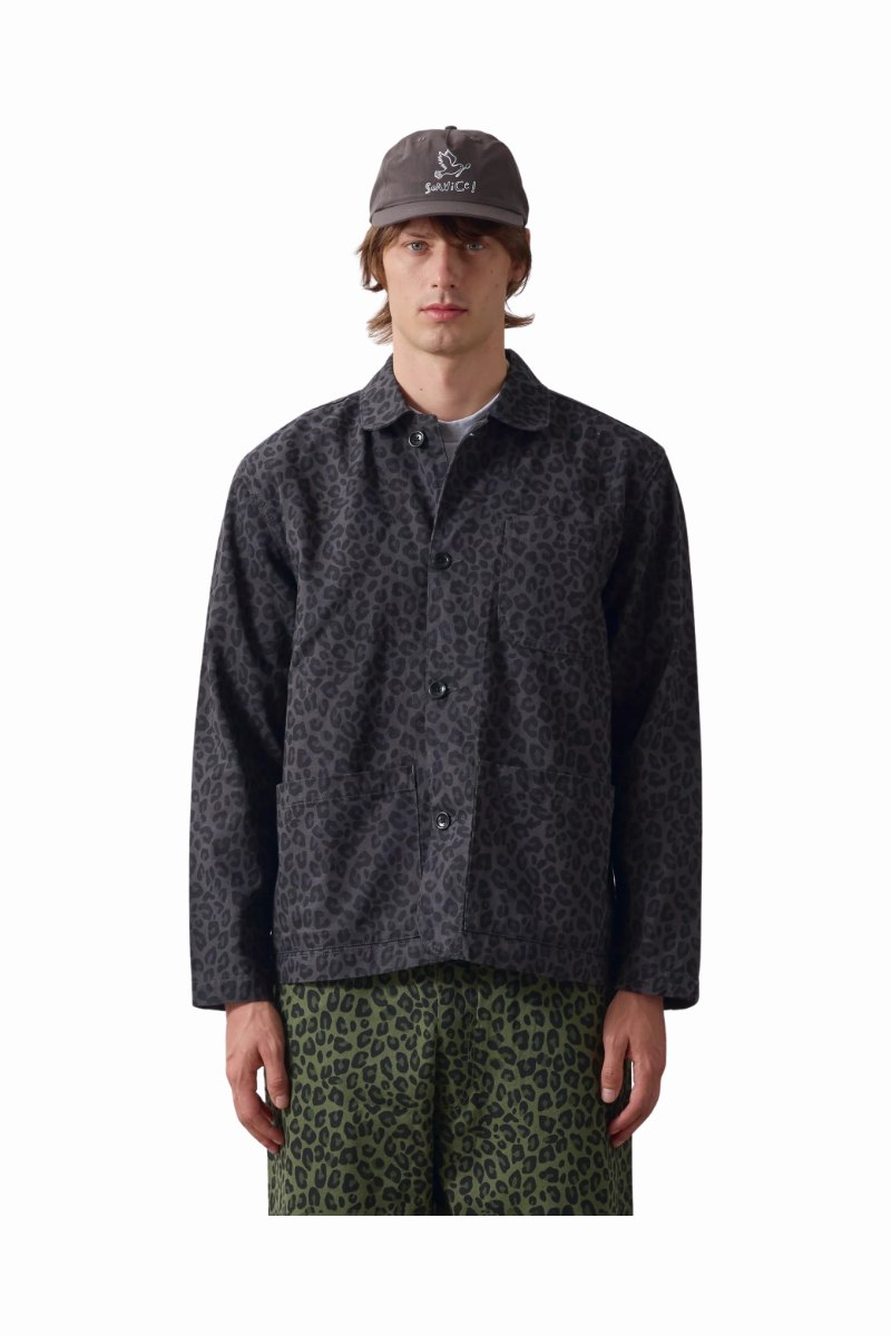 SERVICE WORKS PATTERNED EASY CHEF SHIRT Black Leopard