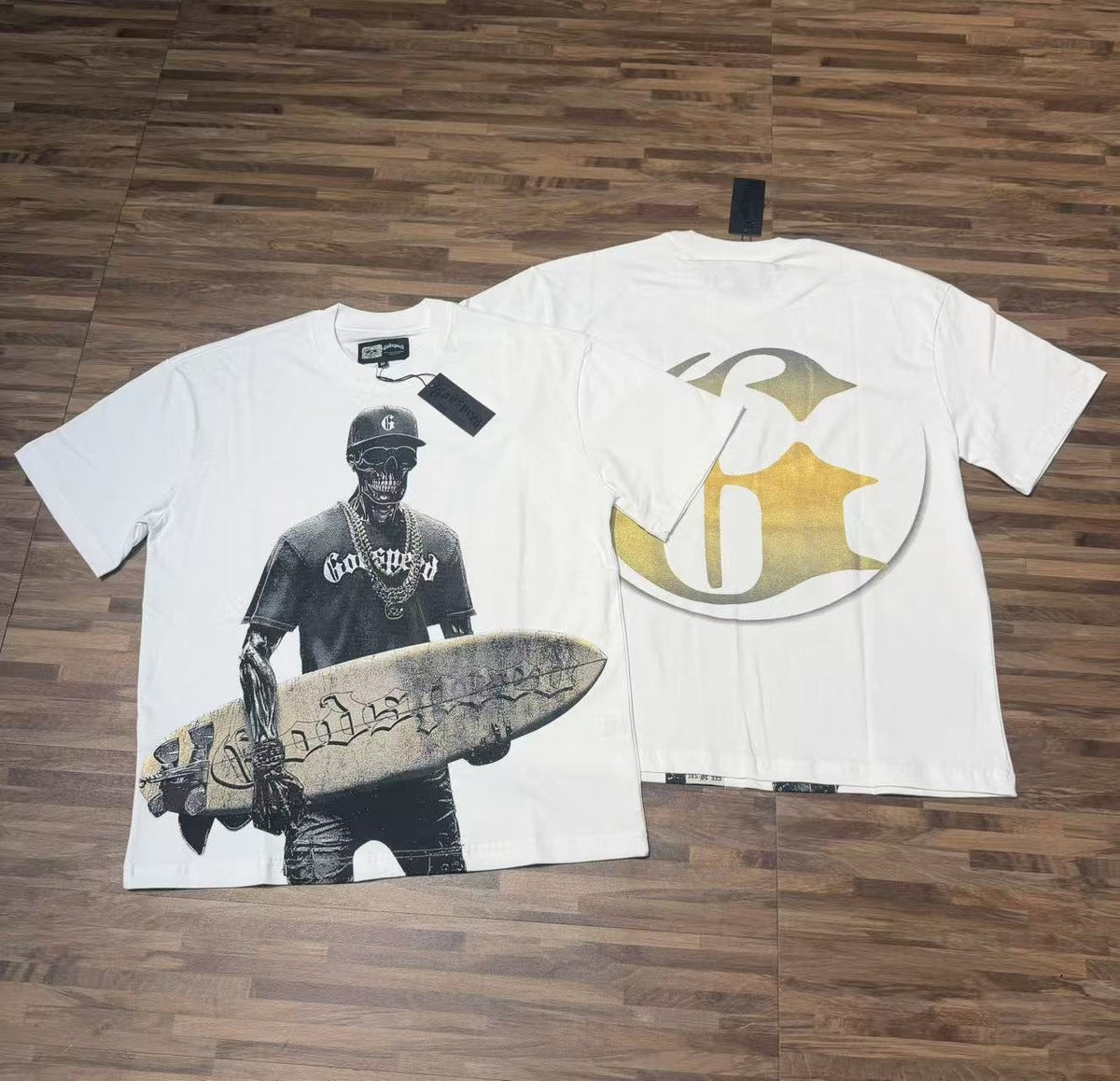 Godspeed Skull Surfer Graphic T-Shirt