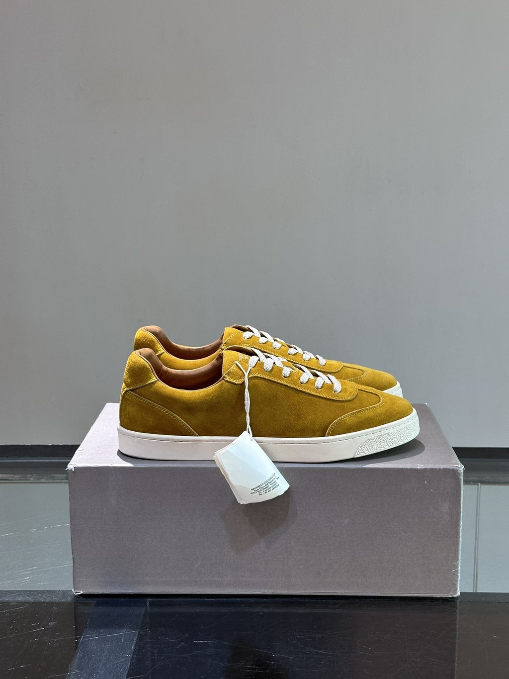 Brunello Cucinelli Men's Low-Top Sneakers - White Rubber Sole