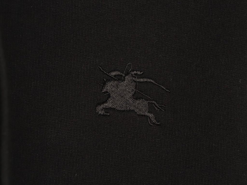 Burberry Check Tape Pullover Hoodie - Black